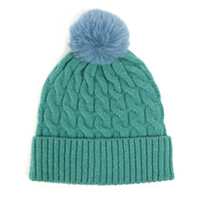 Load image into Gallery viewer, Green Cable Knit Hat
