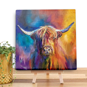 Harris Highland Cow Canvas