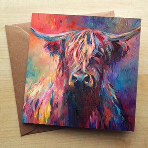 Highland Cow card