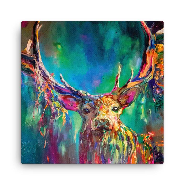 Woodland Stag Mini Canvas