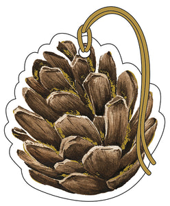 Decadence pine cone gift tags