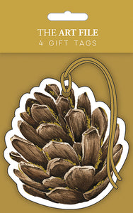 Decadence pine cone gift tags