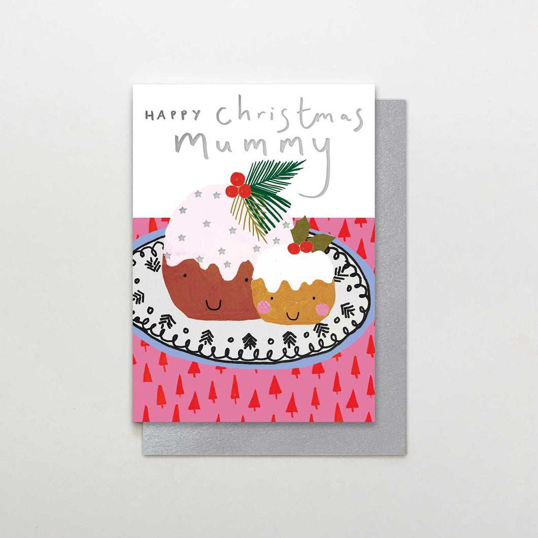 Mummy Christmas Puddings Christmas card