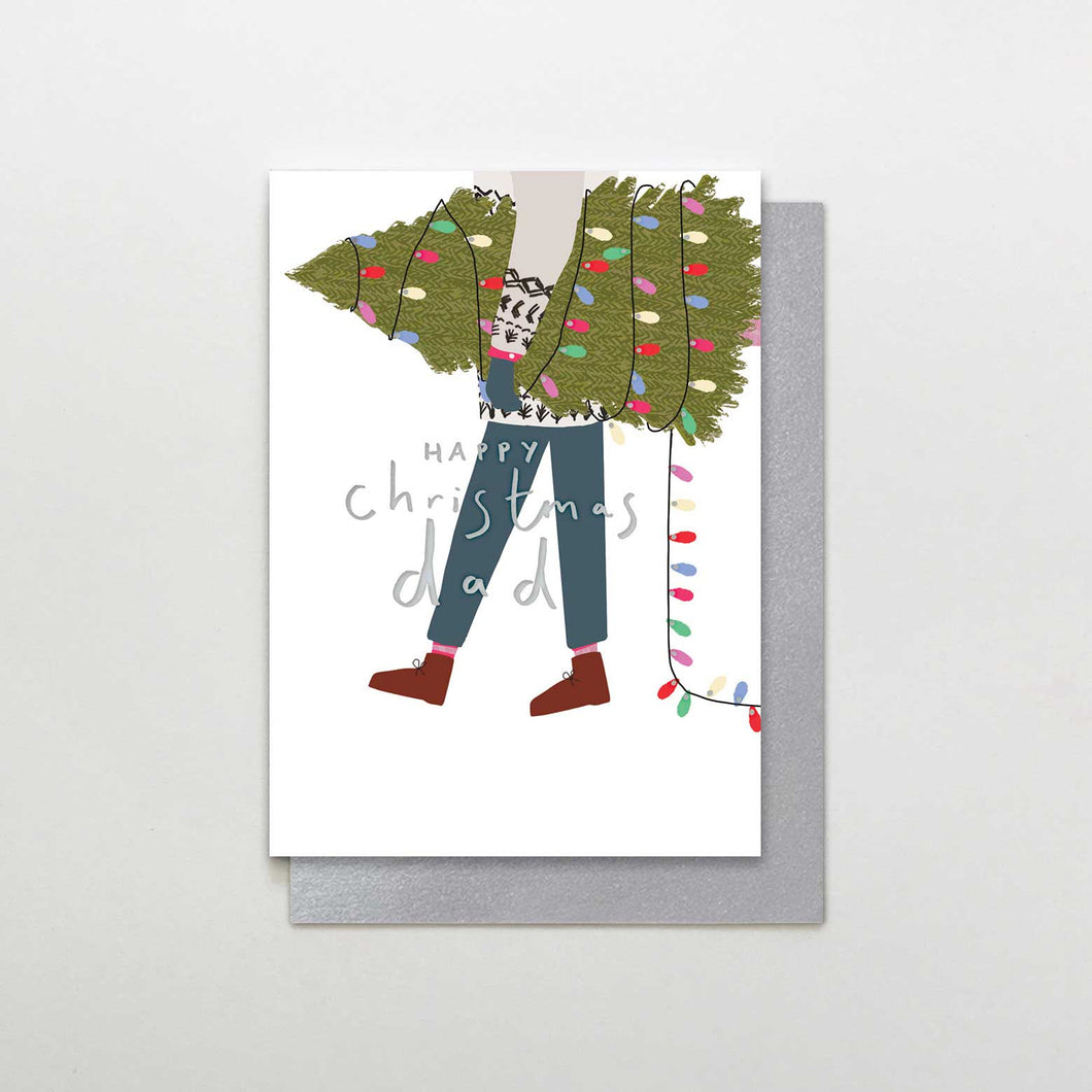 Dad Christmas Tree Christmas card