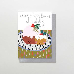 Daddy Christmas Puddings Christmas card