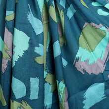 Load image into Gallery viewer, Teal, Aqua and Green Brushstroke Print Scarf
