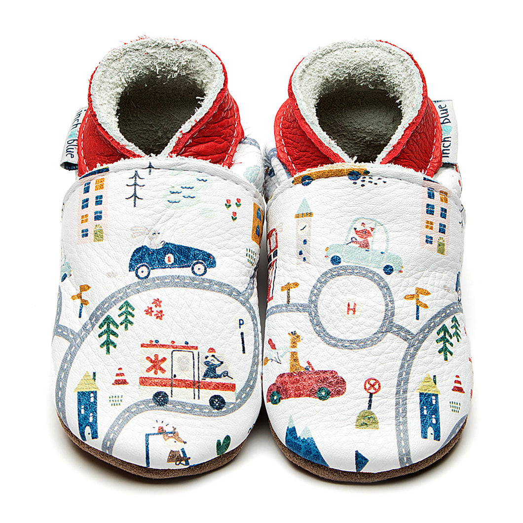 Inch Blue baby shoes - Traffic Jam