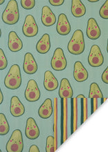 Load image into Gallery viewer, Avocado/Stripes wrapping paper
