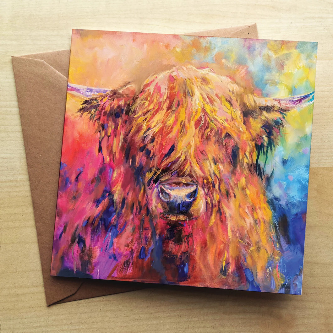 Rainbow Cow card