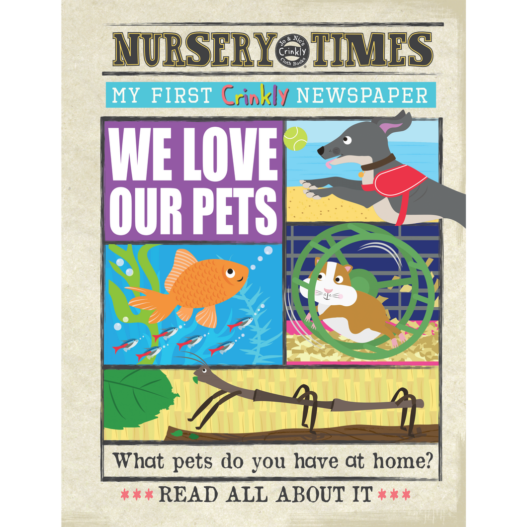 We Love Our Pets Crinkly Newspaper