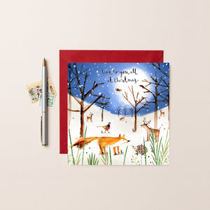 To You All Woodland Scene Christmas card