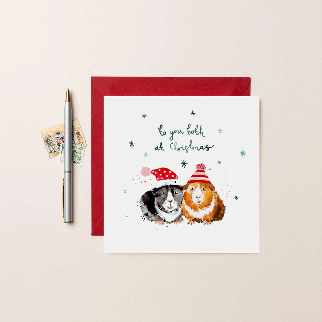 To you both Guinea Pigs Christmas Card