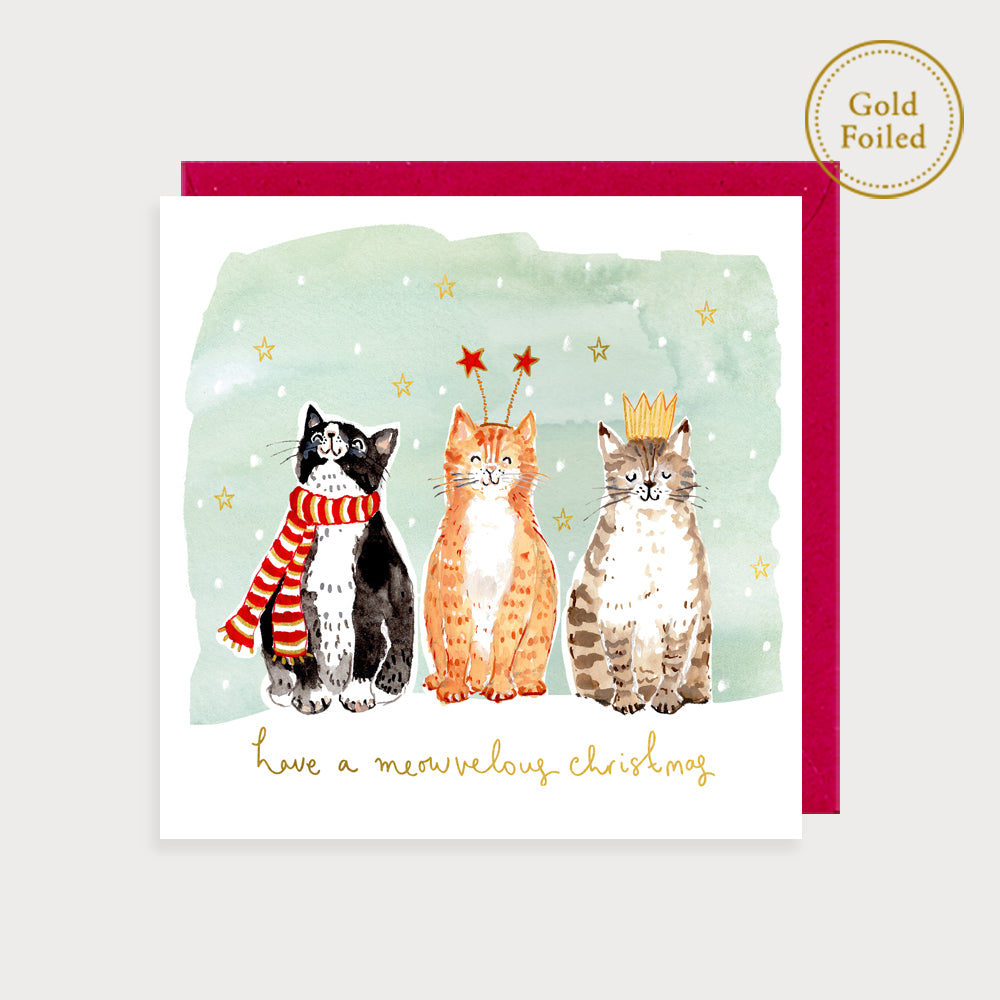 Cats Meowvelous Christmas card