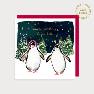 Penguins To You Both Christmas card