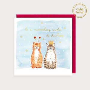 Cats Meowvelous  Couple Christmas card