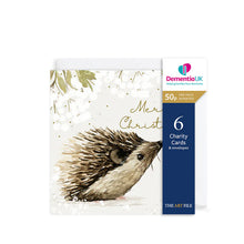 Load image into Gallery viewer, Hedgehog in the Snow - charity pack of 6 Christmas cards
