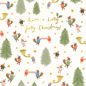 Holly Jolly Christmas Animals - Pack of 6 charity Christmas cards