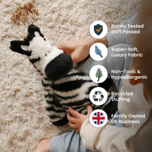 Load image into Gallery viewer, Zara the Zebra cuddly toy
