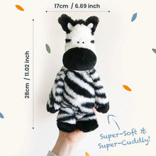 Load image into Gallery viewer, Zara the Zebra cuddly toy
