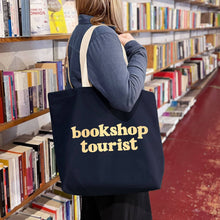 Load image into Gallery viewer, Bookshop Tourist - Midnight Blue Tote Bag
