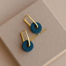 Load image into Gallery viewer, Surround Hoop Earrings: Teal
