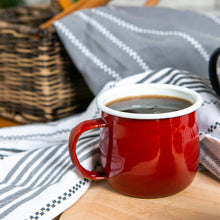 Load image into Gallery viewer, Argon Tableware Coloured Enamel Belly Mug - 375ml - Red
