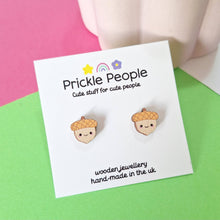 Load image into Gallery viewer, Acorn studs - wooden earrings
