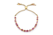 Load image into Gallery viewer, Bliss Gold &amp; Pink Tourmaline Beaded Bracelet
