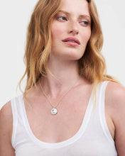 Load image into Gallery viewer, Nightshade Moon Round Silver Locket Chain Necklace
