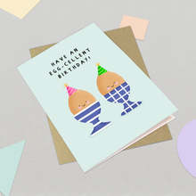 Load image into Gallery viewer, Birthday Card - Egg-Cellent Greeting Card
