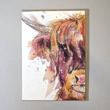Load image into Gallery viewer, The Observer' Highland Cow Card
