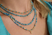 Load image into Gallery viewer, Yolanda Apatite &amp; Gold Star Charm Necklace
