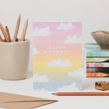 Load image into Gallery viewer, Rainbow Clouds Birthday Card
