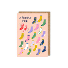 Load image into Gallery viewer, A Perfect Pair: Socks A6 Valentines/ Love occasion card
