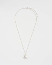 Load image into Gallery viewer, Nightshade Moon Round Silver Locket Chain Necklace
