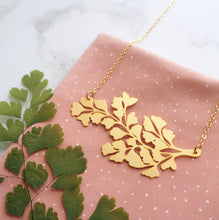 Load image into Gallery viewer, Maidenhair Fern Statement Necklace
