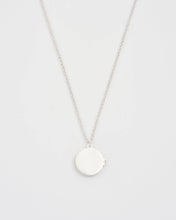 Load image into Gallery viewer, Nightshade Moon Round Silver Locket Chain Necklace
