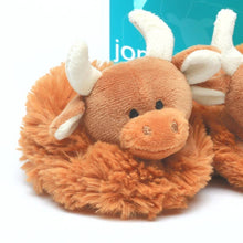 Load image into Gallery viewer, Jomanda Highland Cow Plush Baby Soft Slippers House Shoes 0-6m
