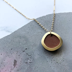 Pink/Gold Circle Pendant