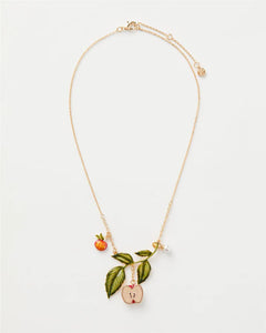 Enamel Apple Tree gold necklace