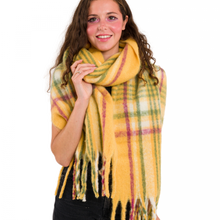 Load image into Gallery viewer, Golden Hour - Tartan Winter Scarf
