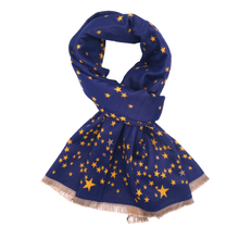 Load image into Gallery viewer, Starry Night scarf in navy
