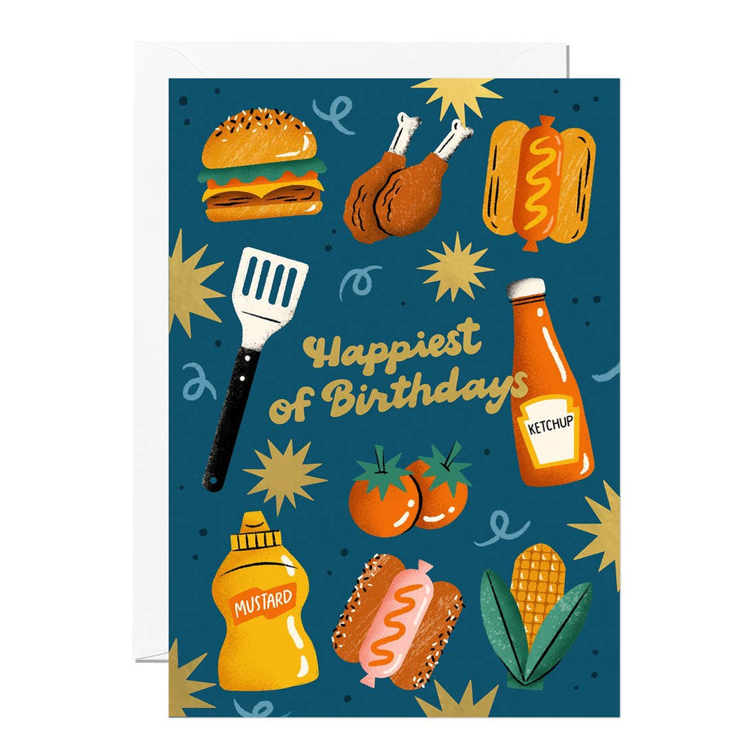 BBQ Birthday Birthday Card