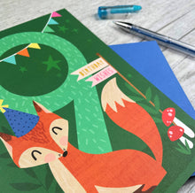 Load image into Gallery viewer, Age Nine Fox Birthday Card
