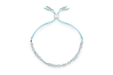 Load image into Gallery viewer, Bliss Silver &amp; Blue Topaz Bead Slider Bracelet
