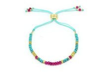 Load image into Gallery viewer, Spirea Pink &amp; Turquoise Friendship Bracelet
