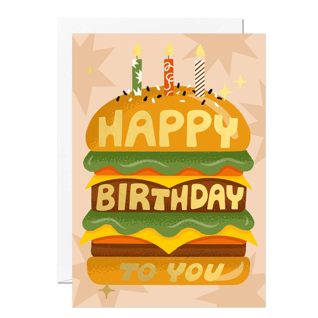 Burger Birthday Birthday Card
