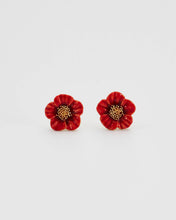 Load image into Gallery viewer, Red Blossom Stud Earrings
