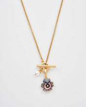 Load image into Gallery viewer, Pansy Pearl Gold Toggle Necklace

