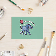 Load image into Gallery viewer, Neiro the Baby Elephant Birthday Card
